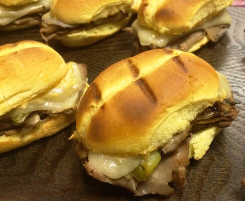 Grilled Cajun Cheesesteak Sliders