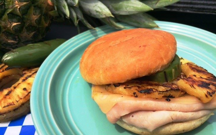 Grilled Hawaiian Ham Roll